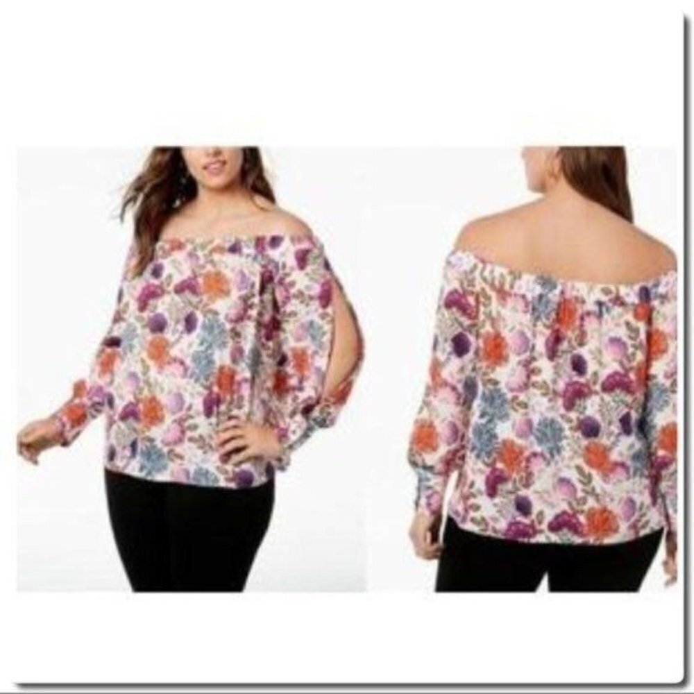 INC 𝅺off Shoulder Floral Blouse